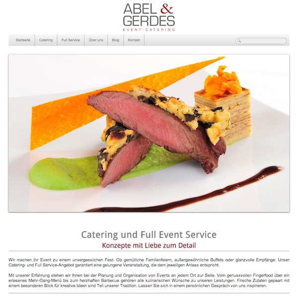 Abel & Gerdes Catering Website